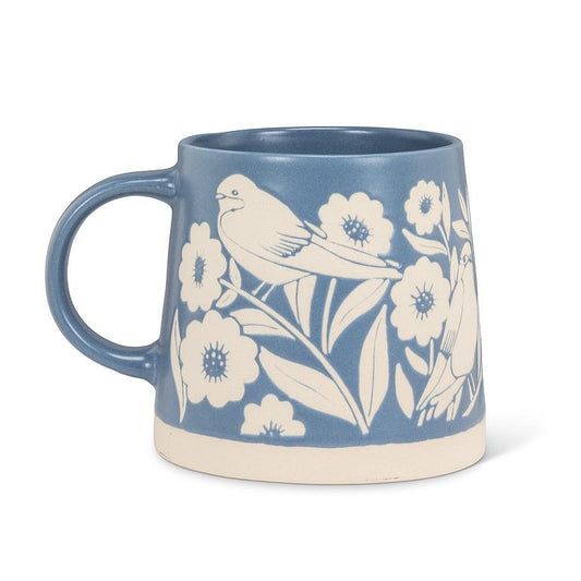 Leaves + Birds Wide Base Mug