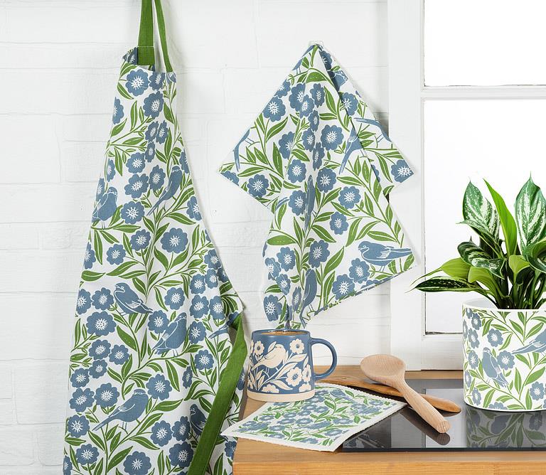 Leaves + Birds Wide Base Mug