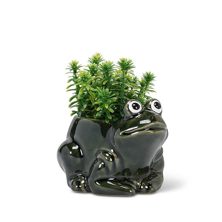 Crouched Frog Planter, additional angle