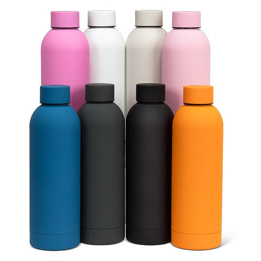 Soft Touch Thermal Bottle - Black