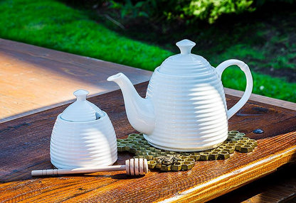 Beehive Honey Pot With Dauber