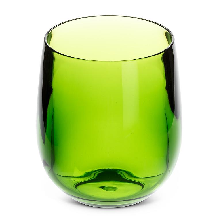 Jewel-toned green acrylic tumbler, additional angle