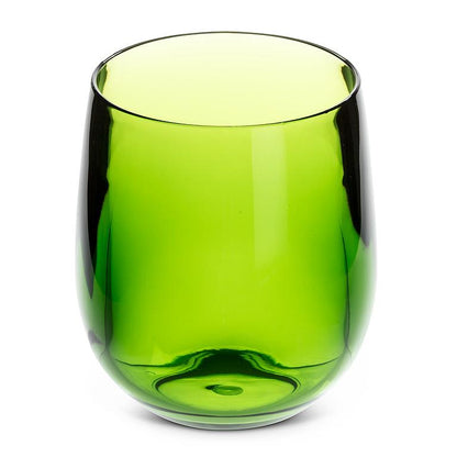 Jewel-toned green acrylic tumbler, additional angle