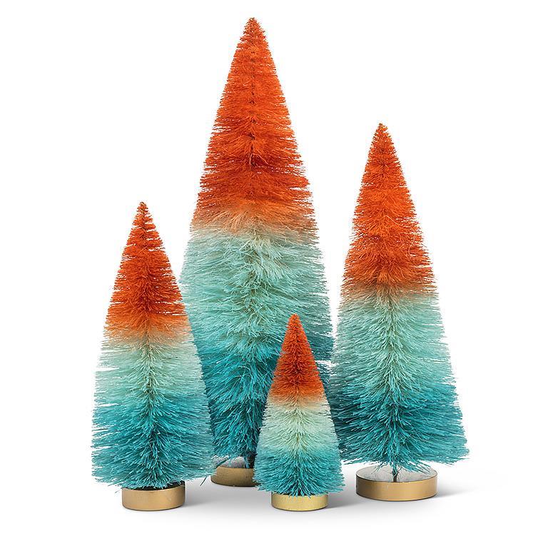 Medium Ombre Brush Tree Blue