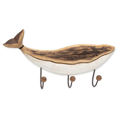 Rustic Whale Triple Wall Hook