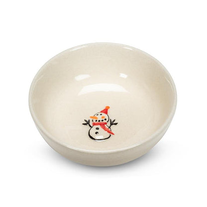 Snowman Mini Bowl displayed with holiday table styling.