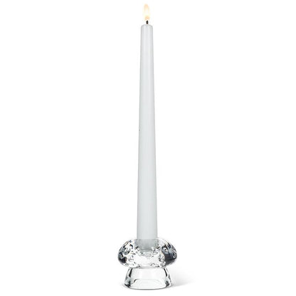 Glass taper candle holder shaped like a mushroom, additional angle