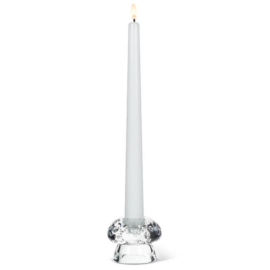 Glass taper candle holder shaped like a mushroom, additional angle