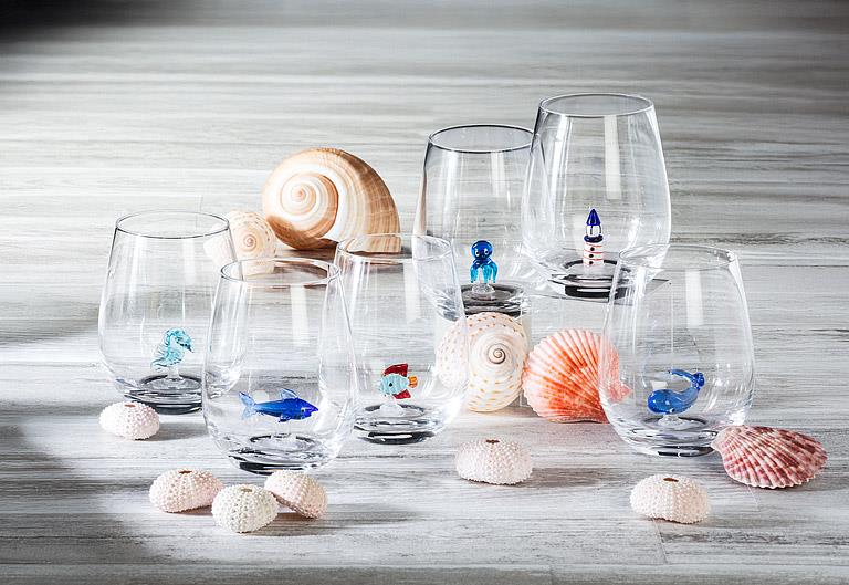 Octopus Icon Stemless Wine Glass