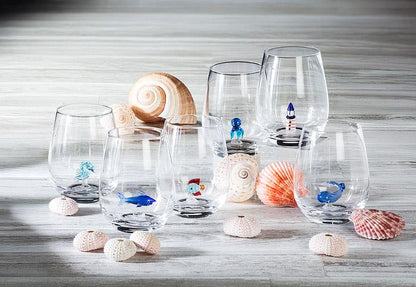 Octopus Icon Stemless Wine Glass