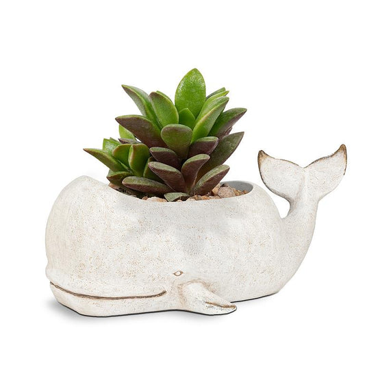 Whale Planter Grey Large