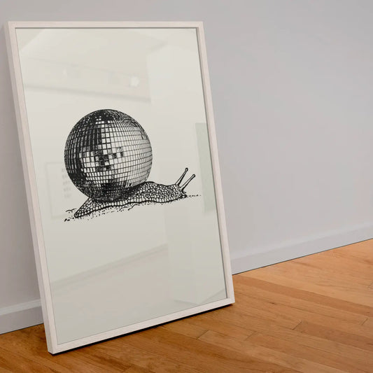 Disco Ball Snail Print