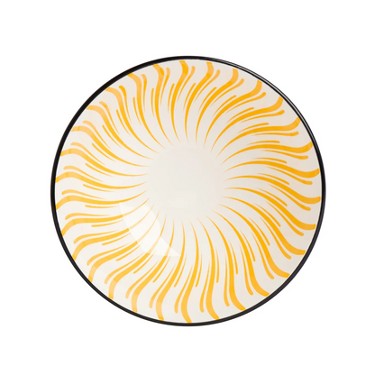 Kiri Bowl Medium Yellow Sunburst