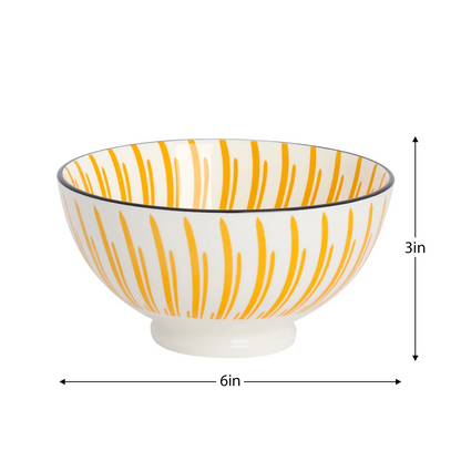 Kiri Bowl Medium Yellow Sunburst