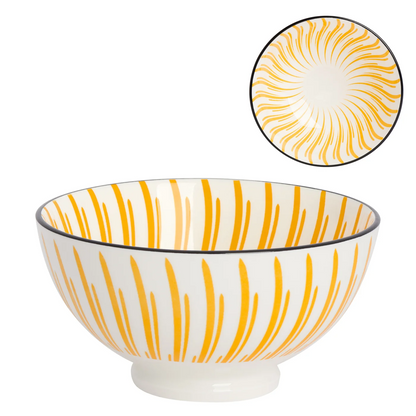 Kiri Bowl Medium Yellow Sunburst