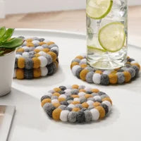 Modwool Yellow Coasters Set