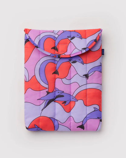 BAGGU Puffy Laptop Sleeve 13"/14" - Dolphins