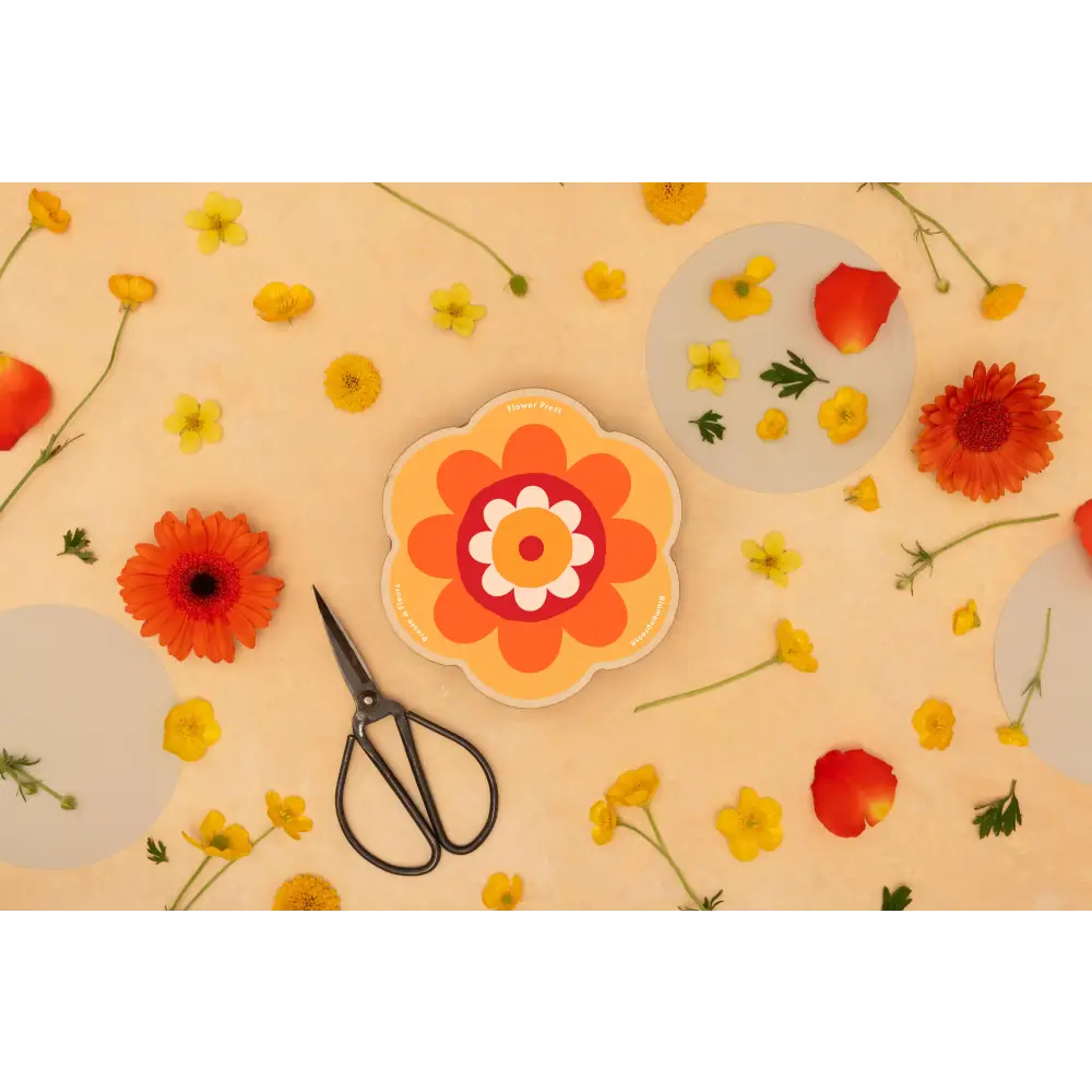 Studio Wald - UK Made - Flower Shaped Press - Orange & Yellow