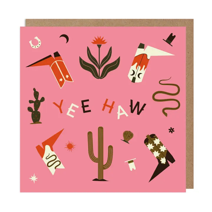 Yee Haw Cowboy Card
