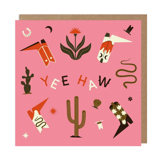 Yee Haw Cowboy Card