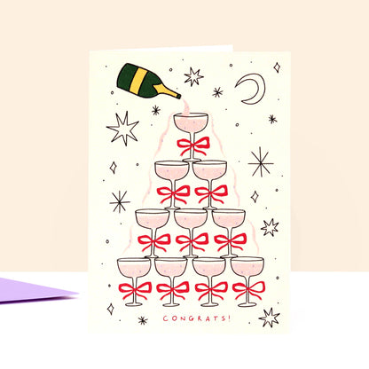 Champagne Congratulations Card