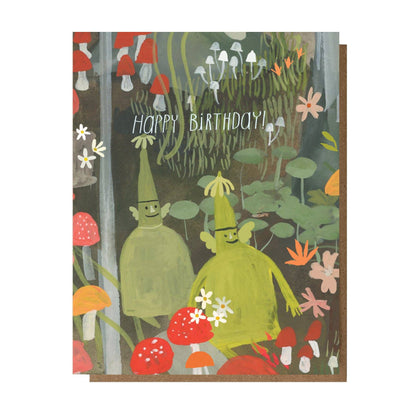 Happy Birthday Gnomies Greeting Card