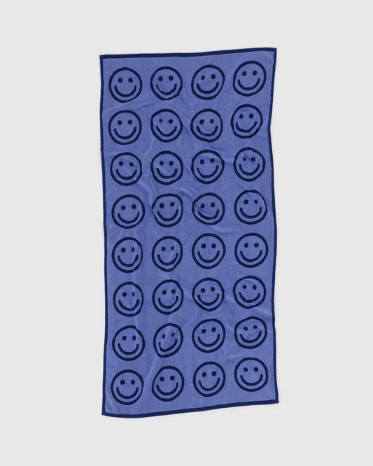 BAGGU Organic Cotton Bath Towel - Happy Blue