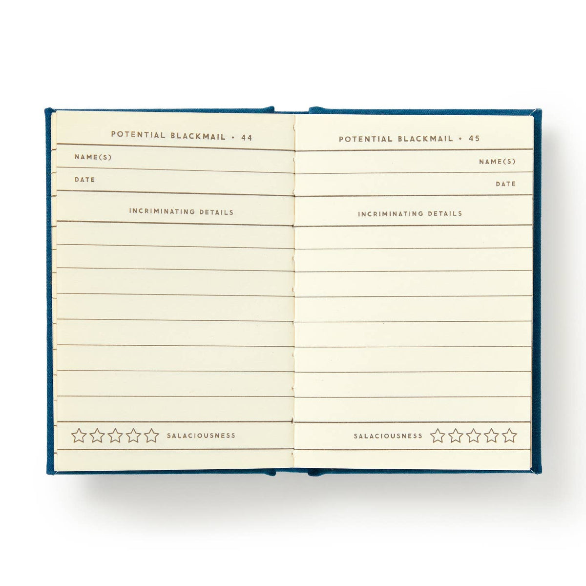 Future Blackmail tiny diary back cover - PABOOM