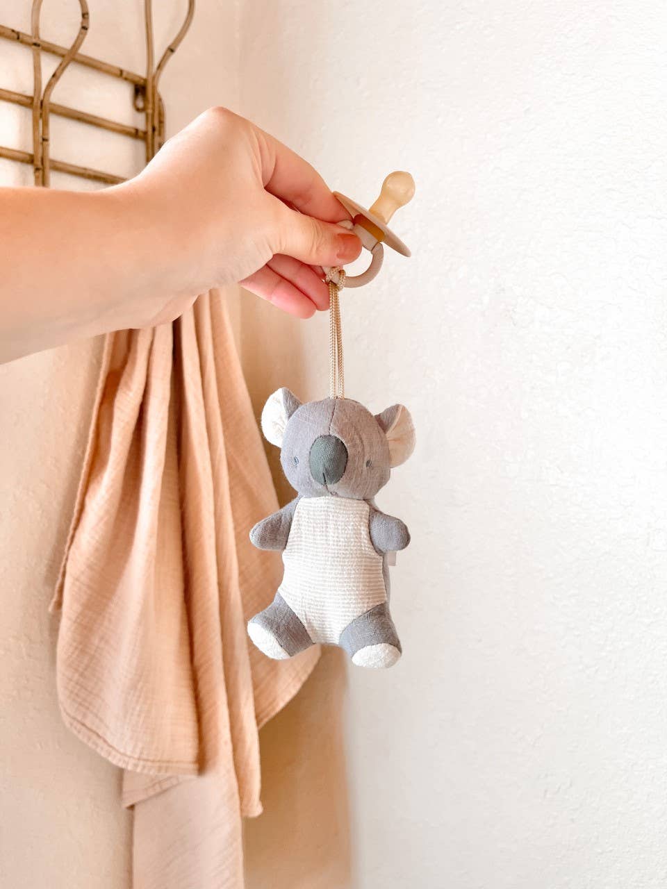 Bitzy Pal Natural Rubber Pacifier & Plush - Koala