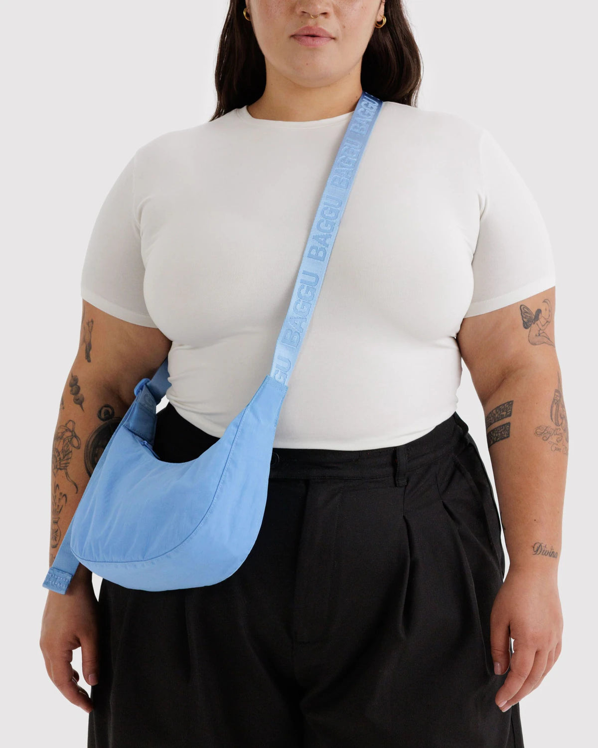 BAGGU Small Nylon Crescent Bag