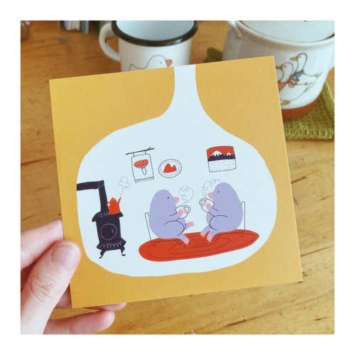 Little Moles Coffee Time Postcard Print