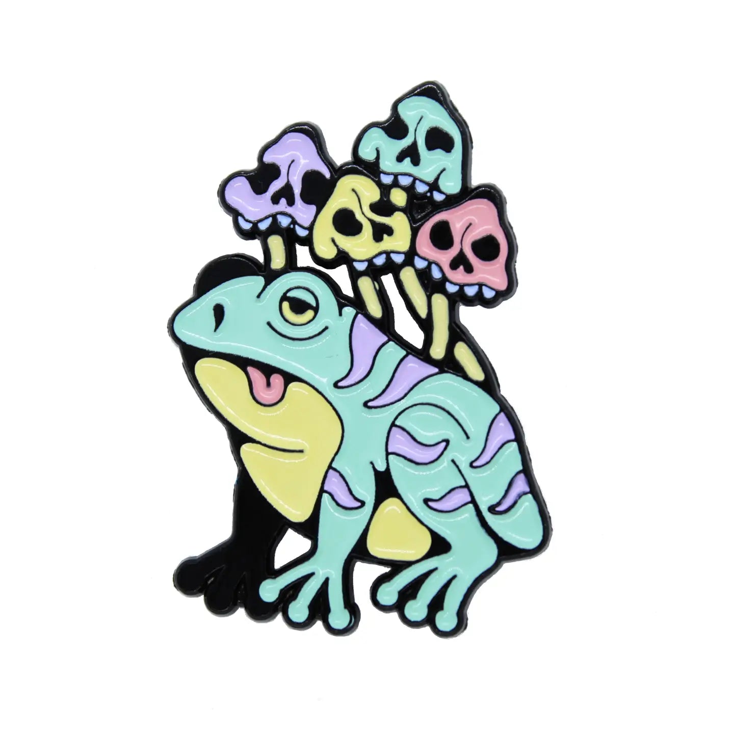 Mushroom Frog Enamel Pin