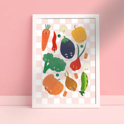 Eat Your Veg Art Print