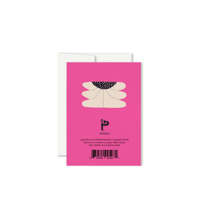 Flo Fuchsia Mini card paired with its envelope