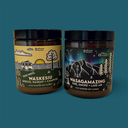 Charleston & Harlow Waskesiu candle lifestyle shot