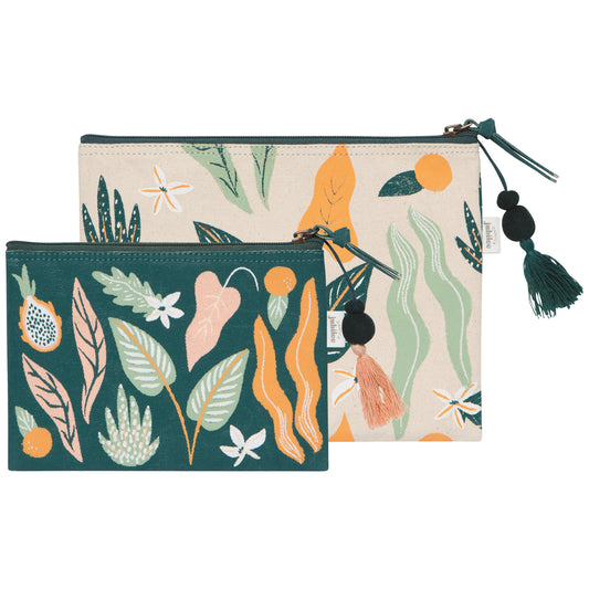 Paradise Foliage Pouch Set