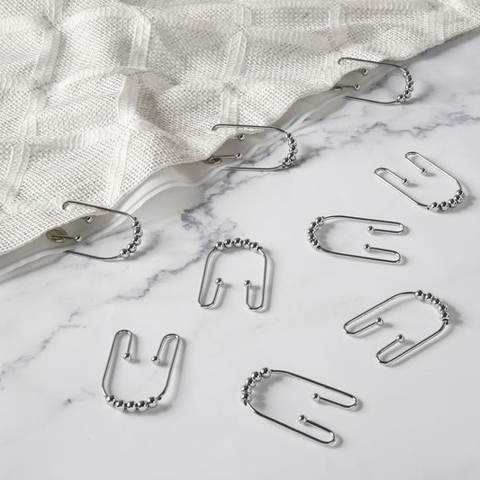 Clyde Shower Curtain Hook Set Chrome