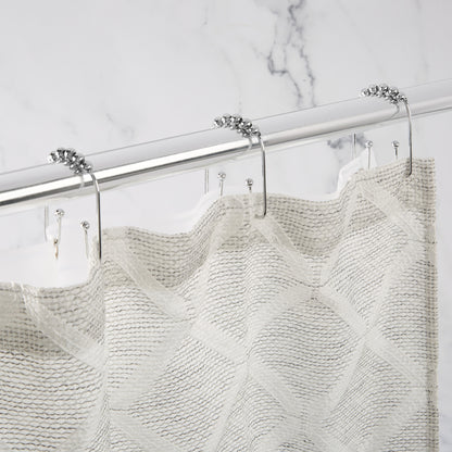 Clyde Shower Curtain Hook Set Chrome