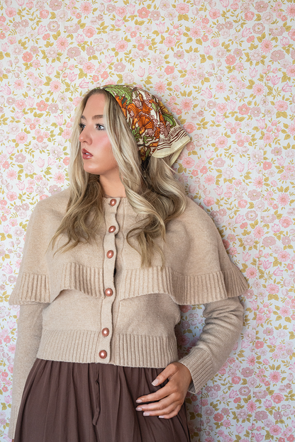 Reverse angle of the Hannah Bandana showing the full print