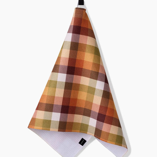 Rustic Autumn Plaid Tea Towel