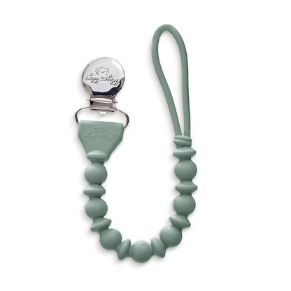 Sweetie Strap™ Silicone One-Piece Pacifier Clips - Pink Beaded