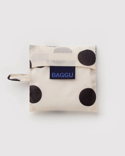 Baby BAGGU Reusable Tote Bag - Cream and Black Polka Dot