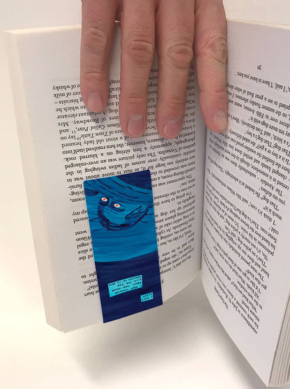 David Shrigley x Brainbox Candy Notice Wait Here magnetic bookmark, packaging detail - PABOOM