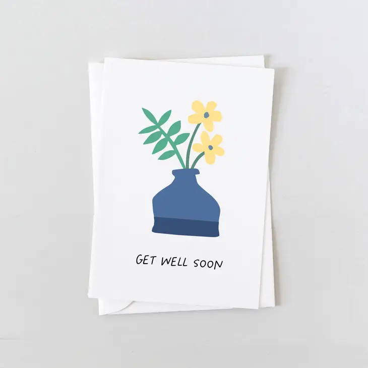 Get Well Soon Vase Card