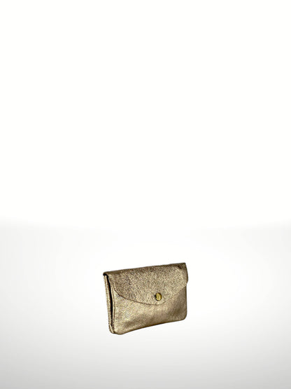 Katia Plus Laminated Suede Leather Wallet - Bottle Green