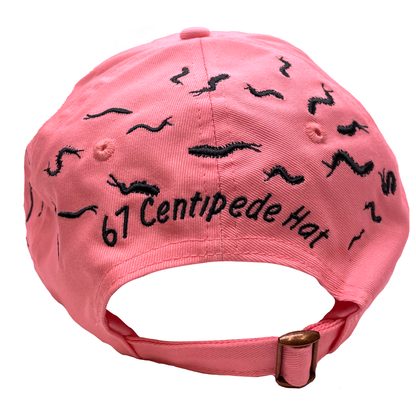 67 Centipede Hat: Pink/Hunter Green