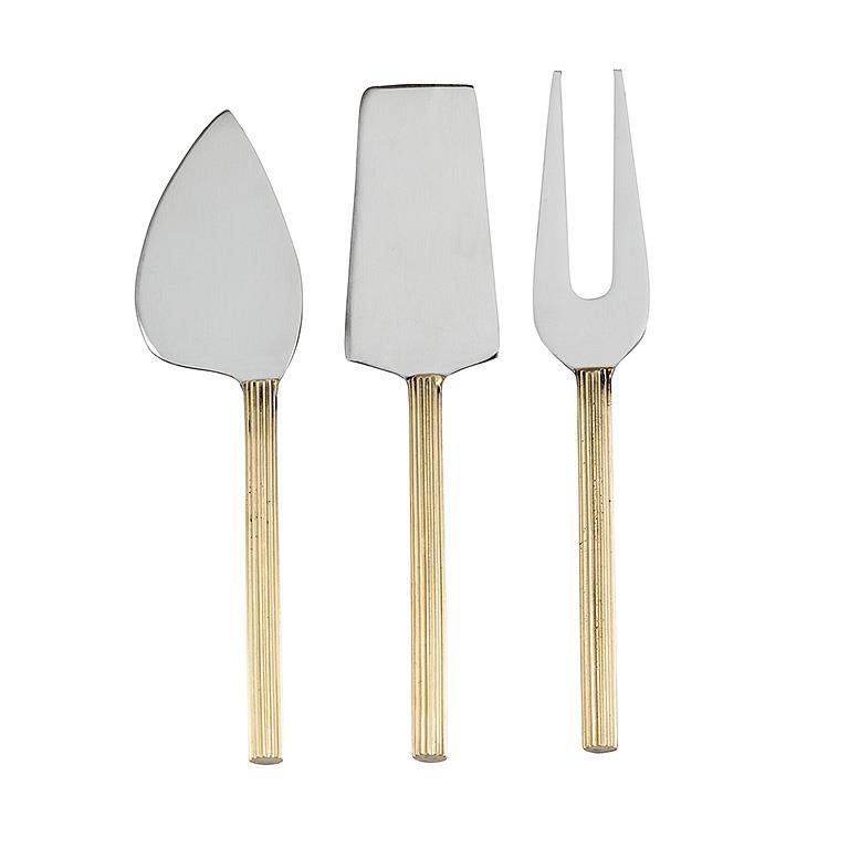 Rib Handle Cheese Knives Set