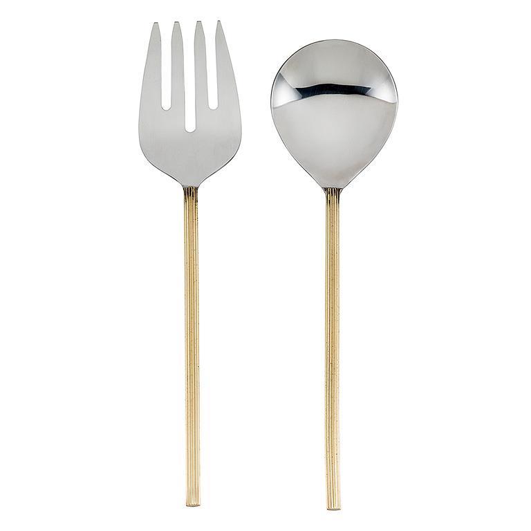 Rib Handled Salad Servers