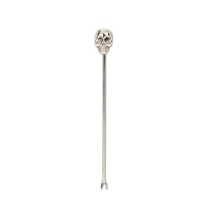 Silver Skull Cocktail Pick