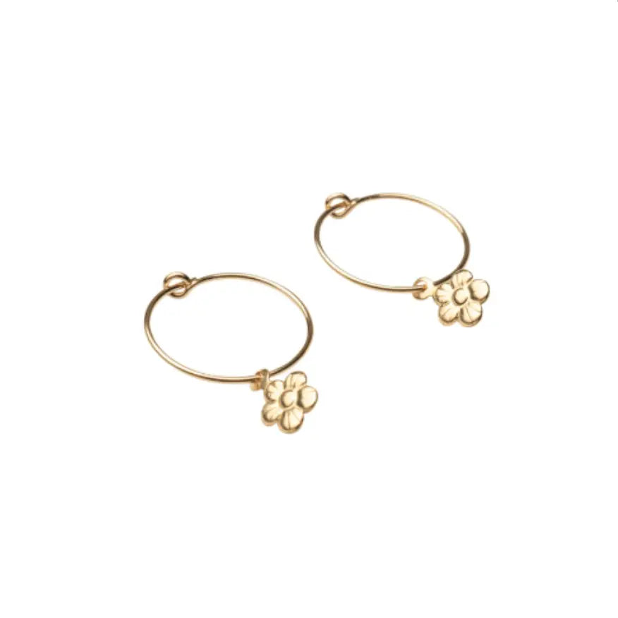 Dainty Flower Hoops